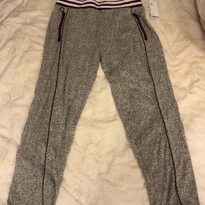 NWT Urban Outfitters Grey and Burgundy Joggers (M)